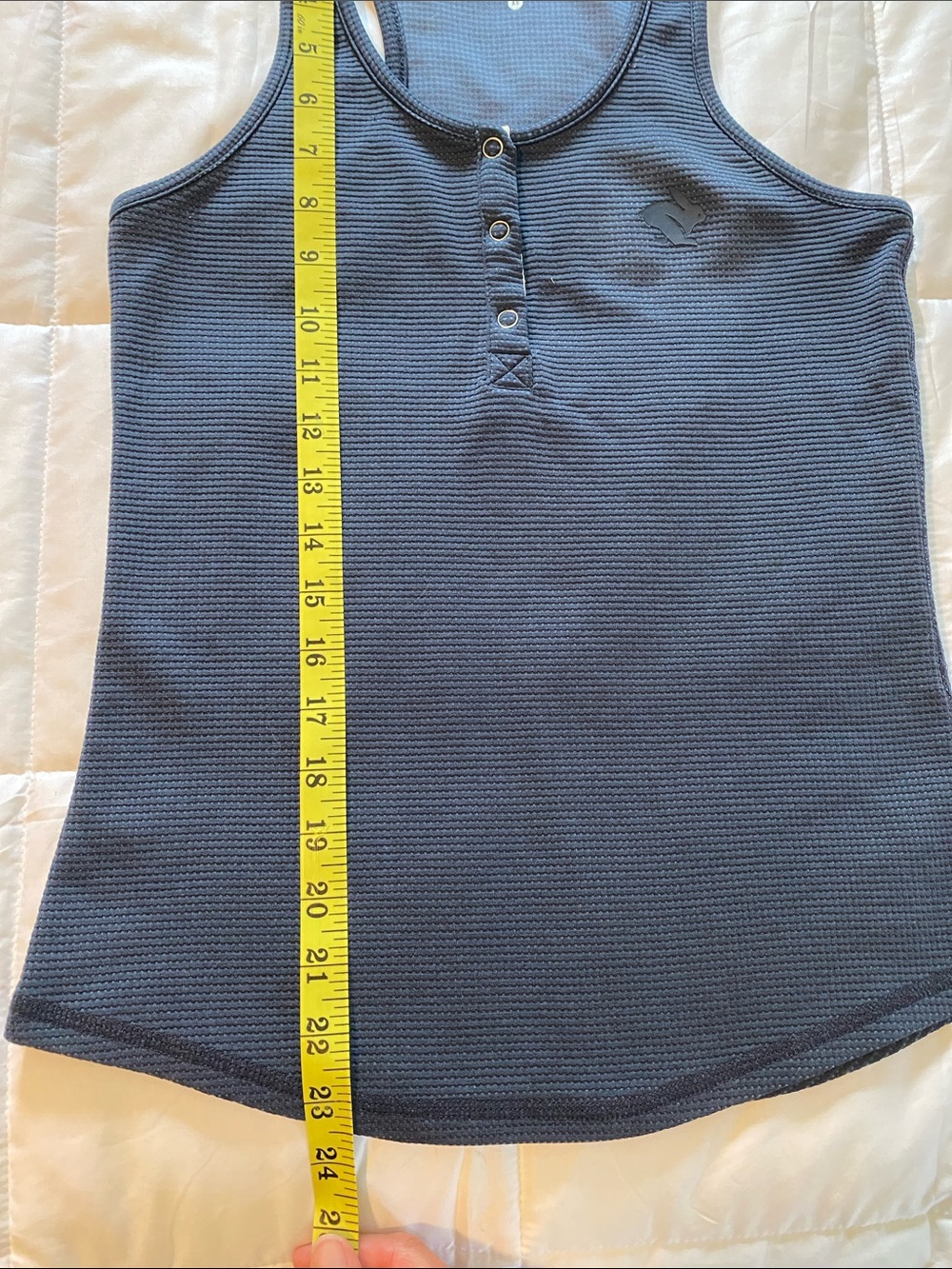 Rabbit Navy Racerback Henley Tank Top - Picture 5 of 6